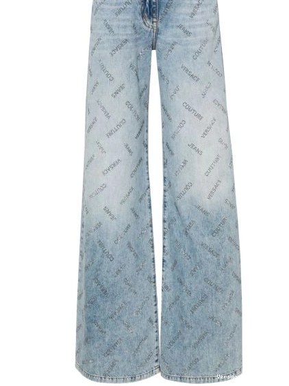 Affordable jeans Jeans Versace straight-leg Couture Women crystal-logo 0325